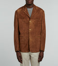 Fursac - Veste Blazer En Chèvre Velours Camel