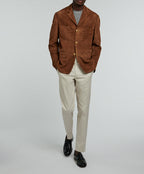 Fursac - Veste Blazer En Chèvre Velours Camel