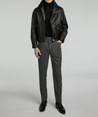 Fursac - Blouson En Cuir Noir