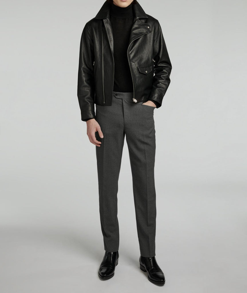 Fursac - Blouson En Cuir Noir