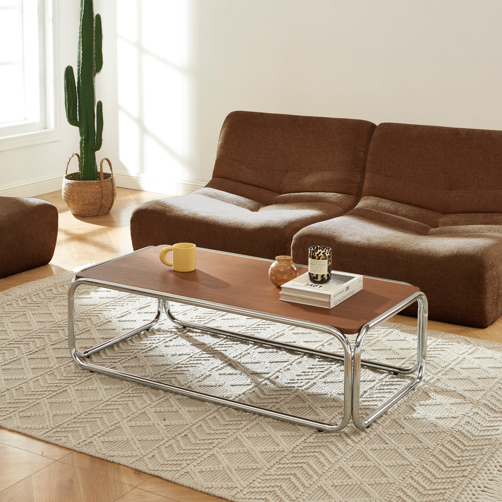 Table Basse Maggy Placage Noyer