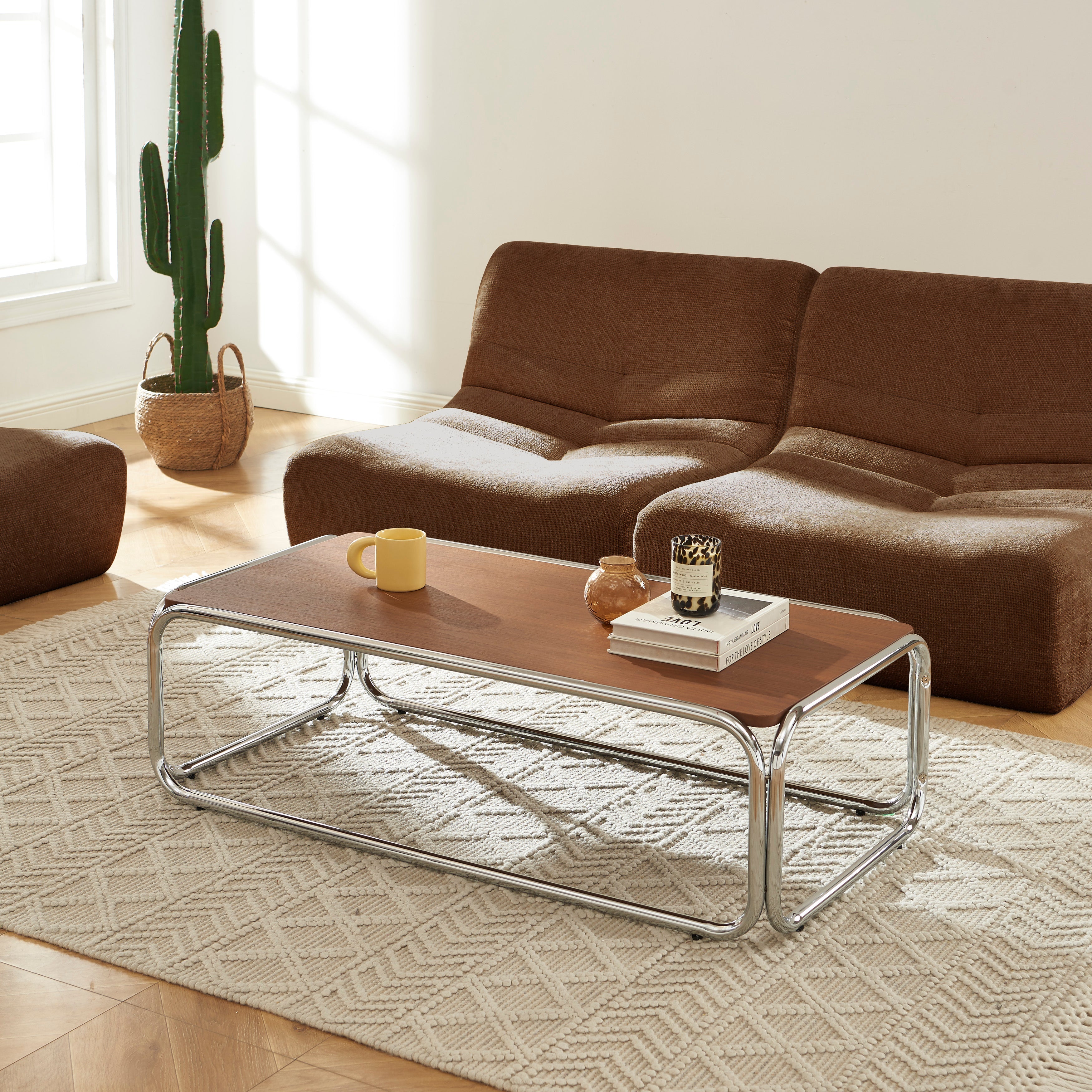 Table Basse Maggy Placage Noyer