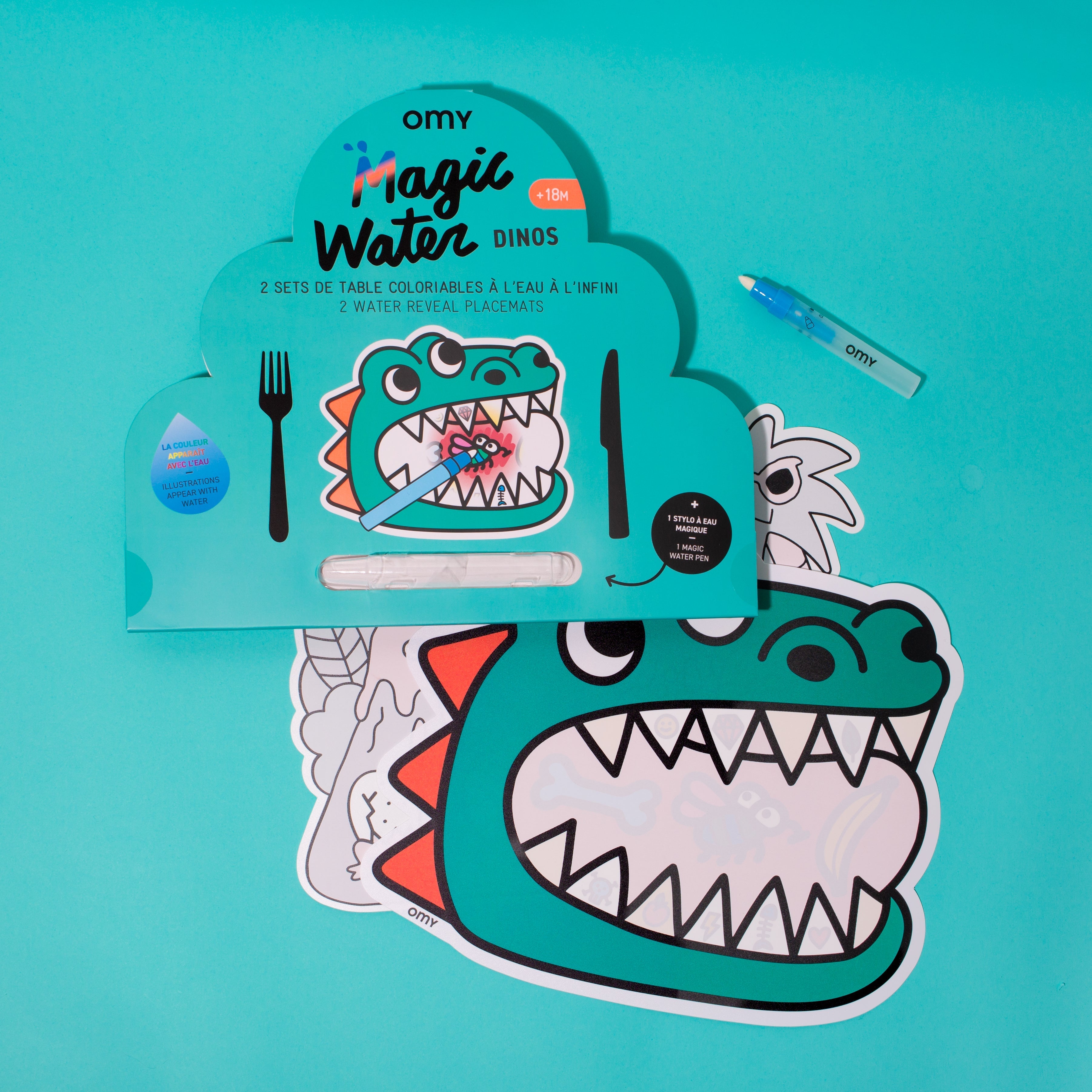 Dinos - Sets De Table À Colorier À L'Eau