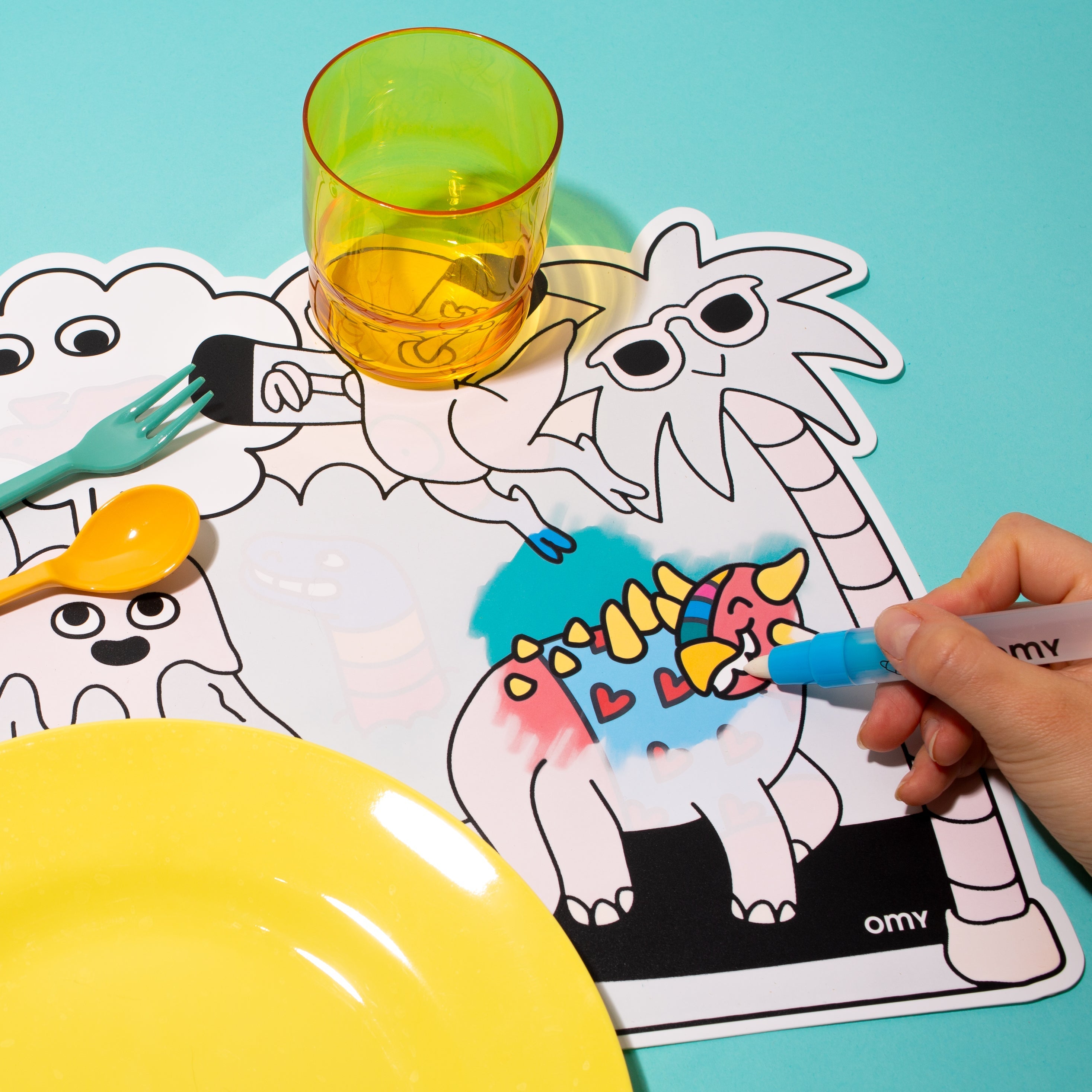 Dinos - Sets De Table À Colorier À L'Eau
