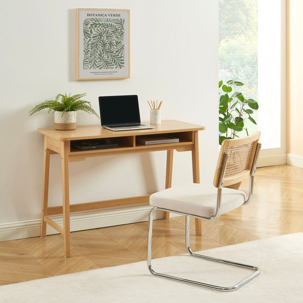 Maia - Bureau 2 Compartiments - Effet Chêne
