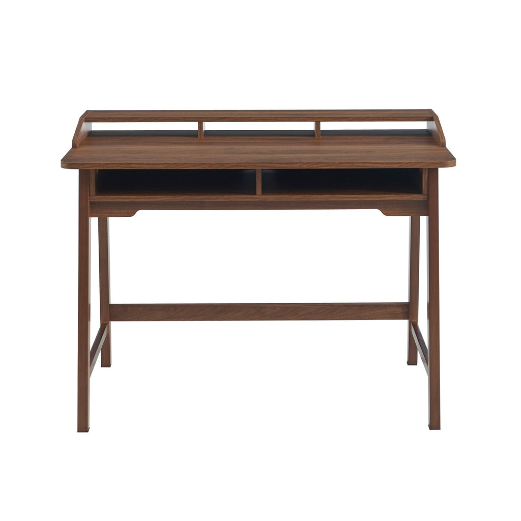 Maia - Bureau 2 Compartiments - Effet Noyer