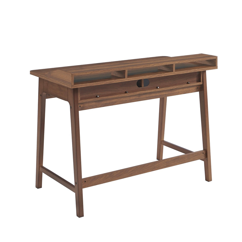 Maia - Bureau 2 Compartiments - Effet Noyer