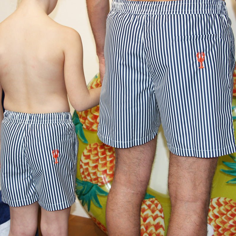 Short De Bain Enfant - Le Petit Immergé Rayé