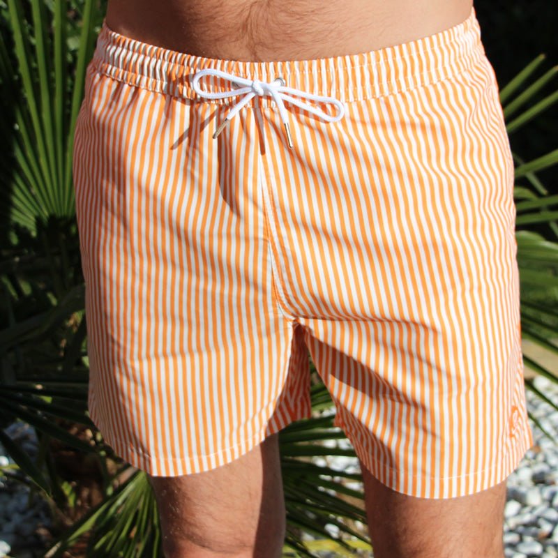 Short De Bain - Le Crémeux Orange Rayé