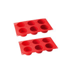Dr Oetker - Lot De 2 Moules À Gâteaux 30/30 Cm En Silicone Dr Oetker Flexxibel Love - Rouge