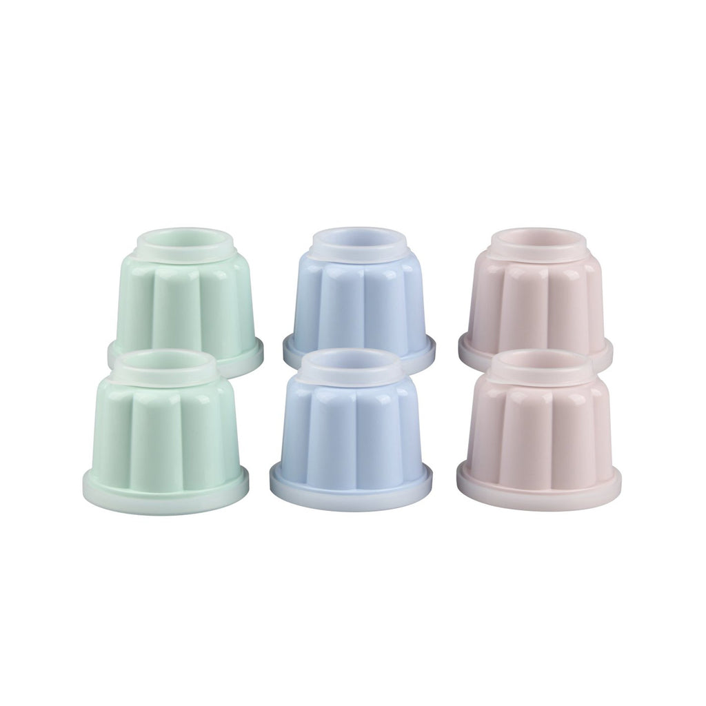 Dr Oetker - Lot De 6 Moules À Flans Avec Couvercle 6,3 X 7,5 Cm Dr. Oetker Rétro - Coloré