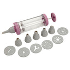 Zenker - Seringue De Pâtisserie Et 6 Embouts Et 6 Disques À Motifs Zenker Sweet Sensation - Gris