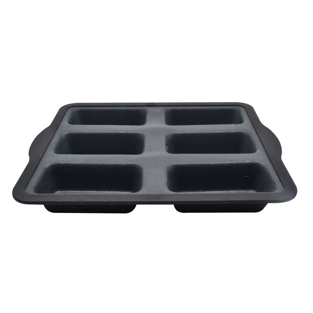 Zenker - Moule 6 Financiers 26 X 22 Cm Zenker Silicone Fibre De Verre - Noir|Gris