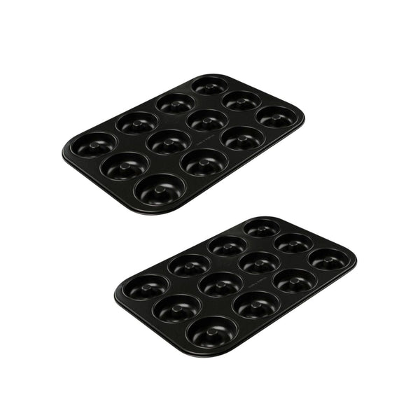 Dr Oetker - Ensemble De 2 Moules Donut Et Bagel 12 Empreintes 26,5 X 38,5 Cm Dr. Oetker Tradition - Noir