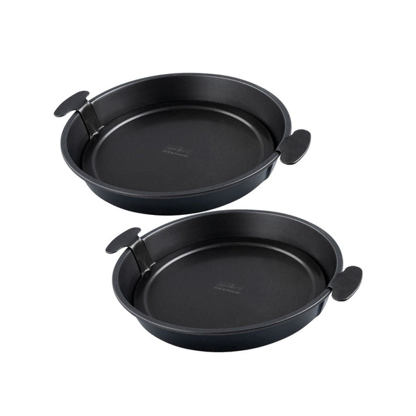 Zenker - Lot De 2 Moules À Gâteaux Ronds 28/33,5 Cm En Acier Black Metallic Black Mettallic Zenker Black Mettallic - Noir