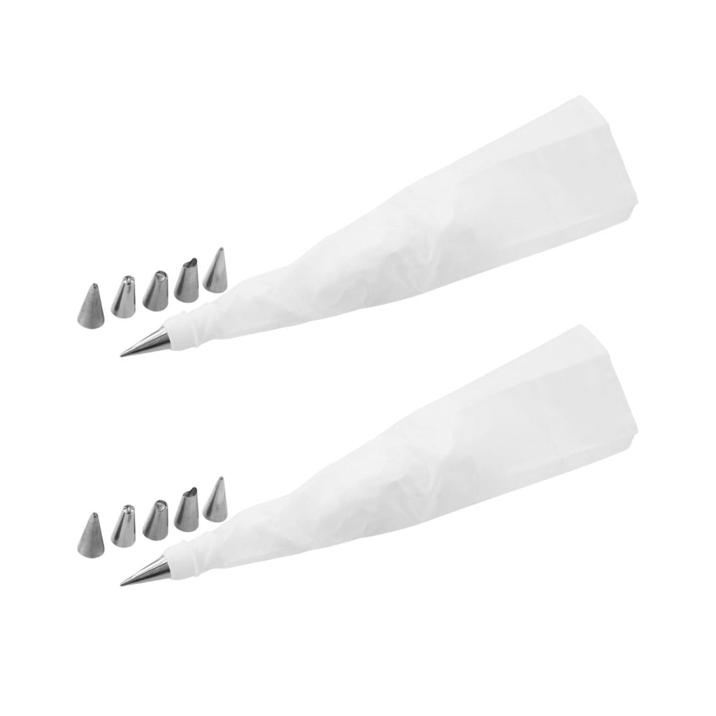 Zenker - Set De 2 Poches À Douille Avec Embouts Zenker Smart Pastry - Blanc|Inox