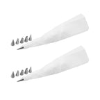 Zenker - Set De 2 Poches À Douille Avec Embouts Zenker Smart Pastry - Blanc|Inox