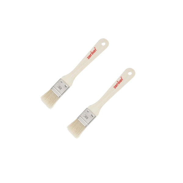 Zenker - Ensemble De 2 Pinceaux De Cuisine Et De Pâtisserie 19 Cm En Poils Naturels Zenker - Bois|Inox|Beige