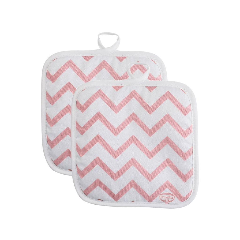 Dr Oetker - Lot De 2 Maniques 20/20 Cm En Coton Avec 2 Ustensiles Dr Oetker Baker Edition - Rose