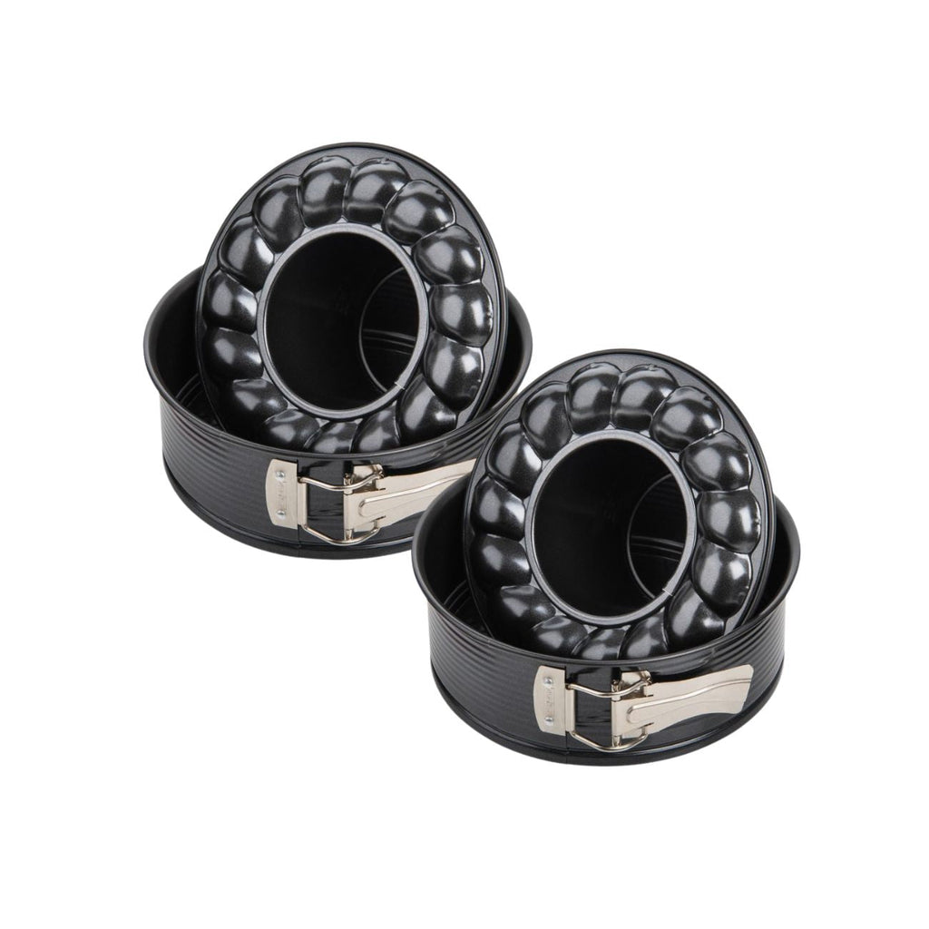 Zenker - Lot De 2 Moules À Manqué 18/18 Cm En Acier Black Mettallic Black Mettallic Zenker Black Mettallic - Noir