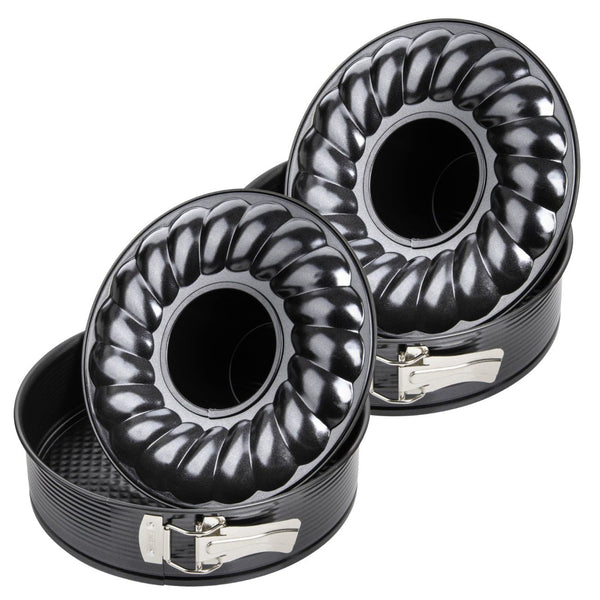 Zenker - Lot De 2 Moules À Gâteaux 26/26 Cm En Acier Black Metallic Black Mettallic Zenker Black Mettallic - Noir