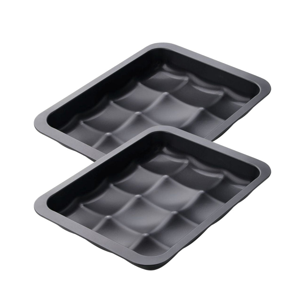 Zenker - Lot De 2 Moules À Gâteaux 36/27/5 Cm En Acier Black Metallic Black Mettallic Zenker Black Mettallic - Noir