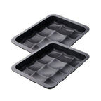 Zenker - Lot De 2 Moules À Gâteaux 36/27/5 Cm En Acier Black Metallic Black Mettallic Zenker Black Mettallic - Noir