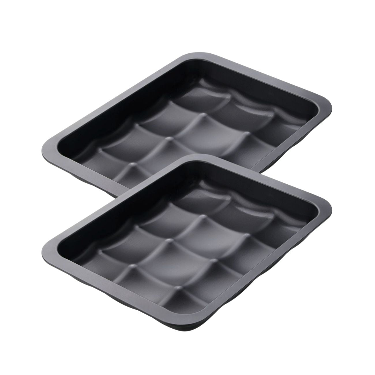 Zenker - Lot De 2 Moules À Gâteaux 36/27/5 Cm En Acier Black Metallic Black Mettallic Zenker Black Mettallic - Noir