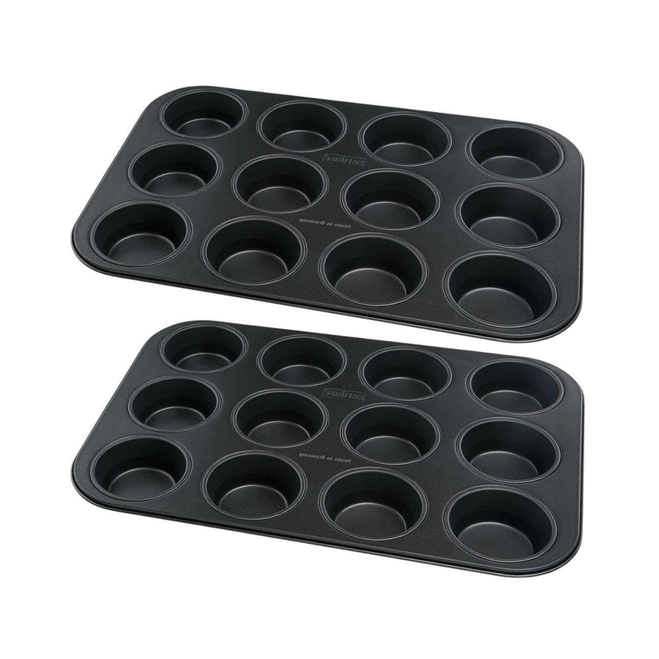 Zenker - Lot De 2 Moules À Gâteaux 38,5/26,5/3 Cm En Acier Black Metallic Black Mettallic Zenker Black Mettallic - Noir