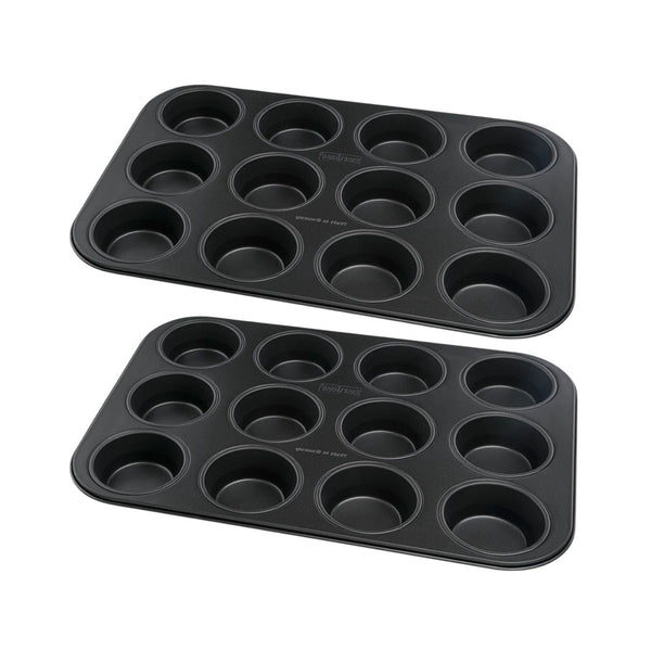 Zenker - Lot De 2 Moules À Gâteaux 38,5/26,5/3 Cm En Acier Black Metallic Black Mettallic Zenker Black Mettallic - Noir