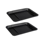Zenker - Lot De 2 Moules À Gâteaux 35-52/32/3 Cm En Acier Black Mettallic Black Mettallic Zenker Black Mettallic - Noir