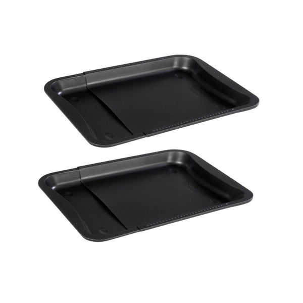 Zenker - Lot De 2 Moules À Gâteaux 35-52/32/3 Cm En Acier Black Mettallic Black Mettallic Zenker Black Mettallic - Noir