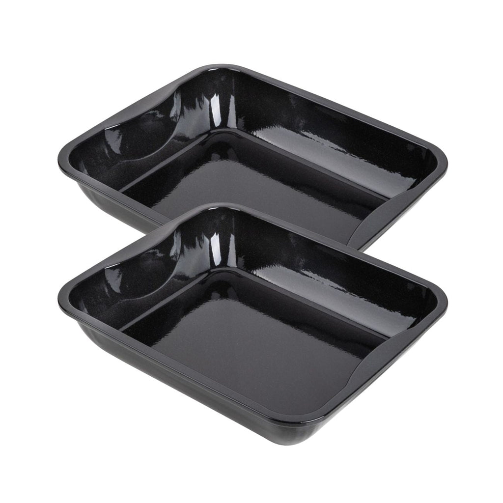 Zenker - Lot De 2 Plats Four 40/34/8 Cm En Acier Émaillé Avec 2 Ustensiles Zenker Special Cooking - Noir