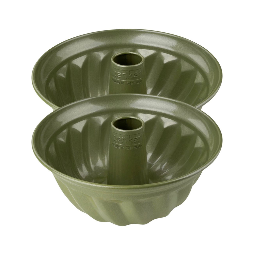 Zenker - Lot De 2 Moules À Gâteaux 25/25 Cm En Acier Avec Cire De Carnauba Zenker Green Vision - Vert