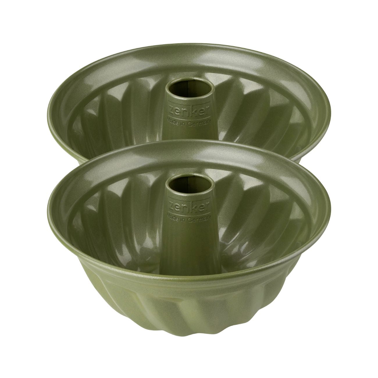 Zenker - Lot De 2 Moules À Gâteaux 25/25 Cm En Acier Avec Cire De Carnauba Zenker Green Vision - Vert