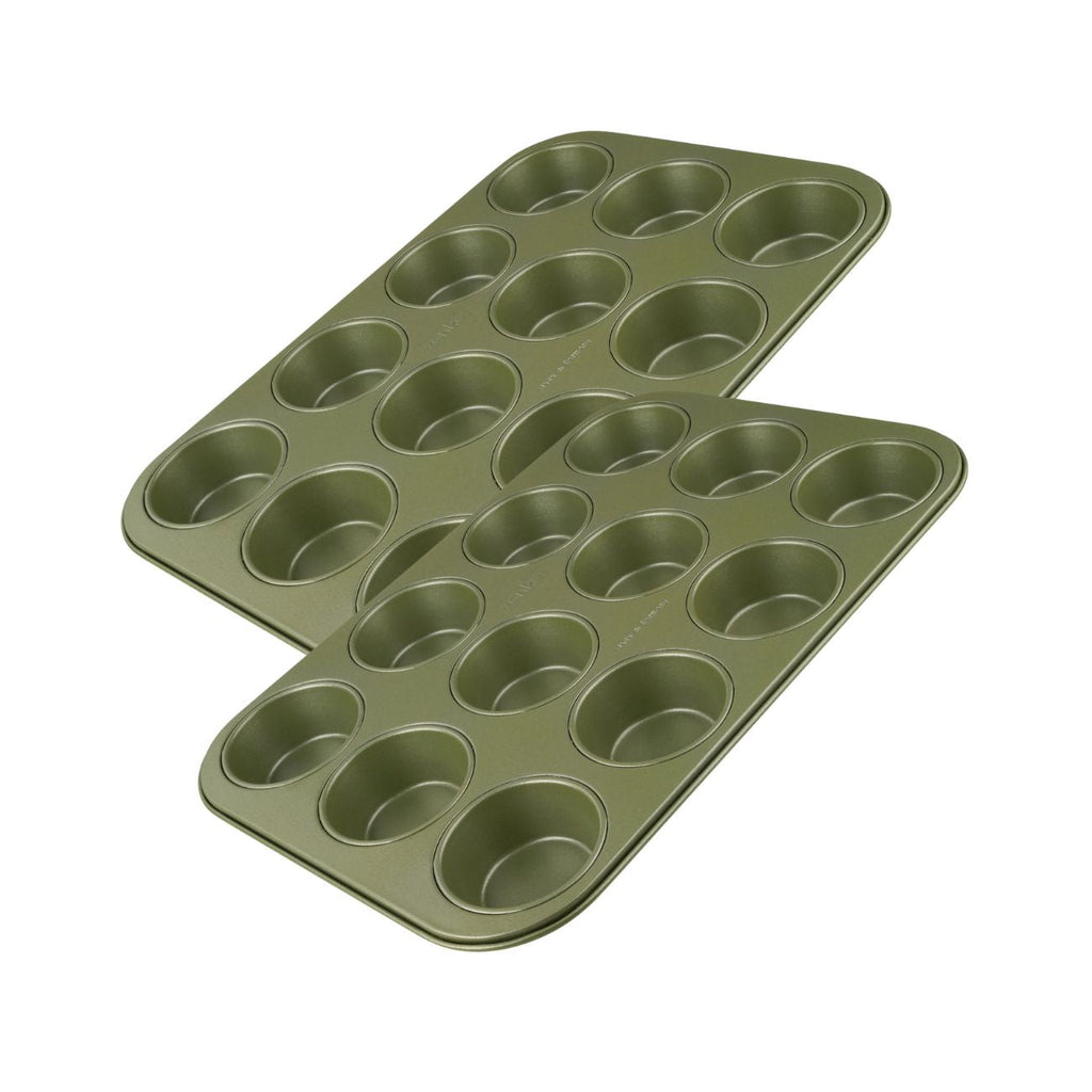 Zenker - Lot De 2 Moules À Gâteaux 38,5/26,5 Cm En Acier Zenker Green Vision - Vert