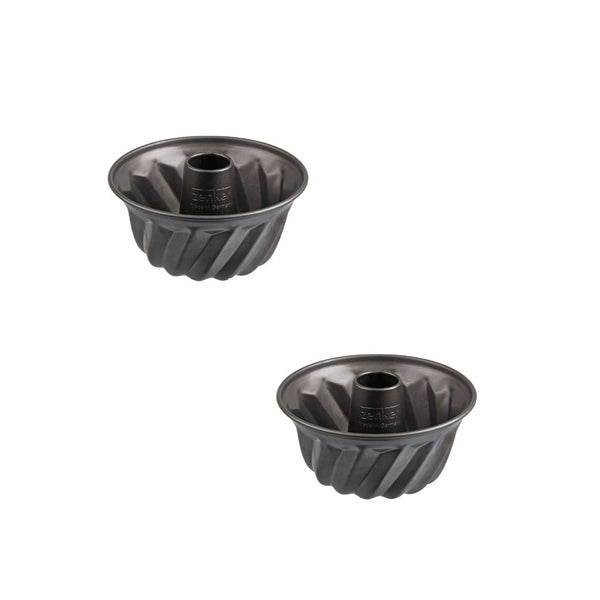Zenker - Lot De 2 Moules À Kouglof 18/18 Cm En Acier Spécial Mini Spécial Mini Zenker Spécial Mini - Noir