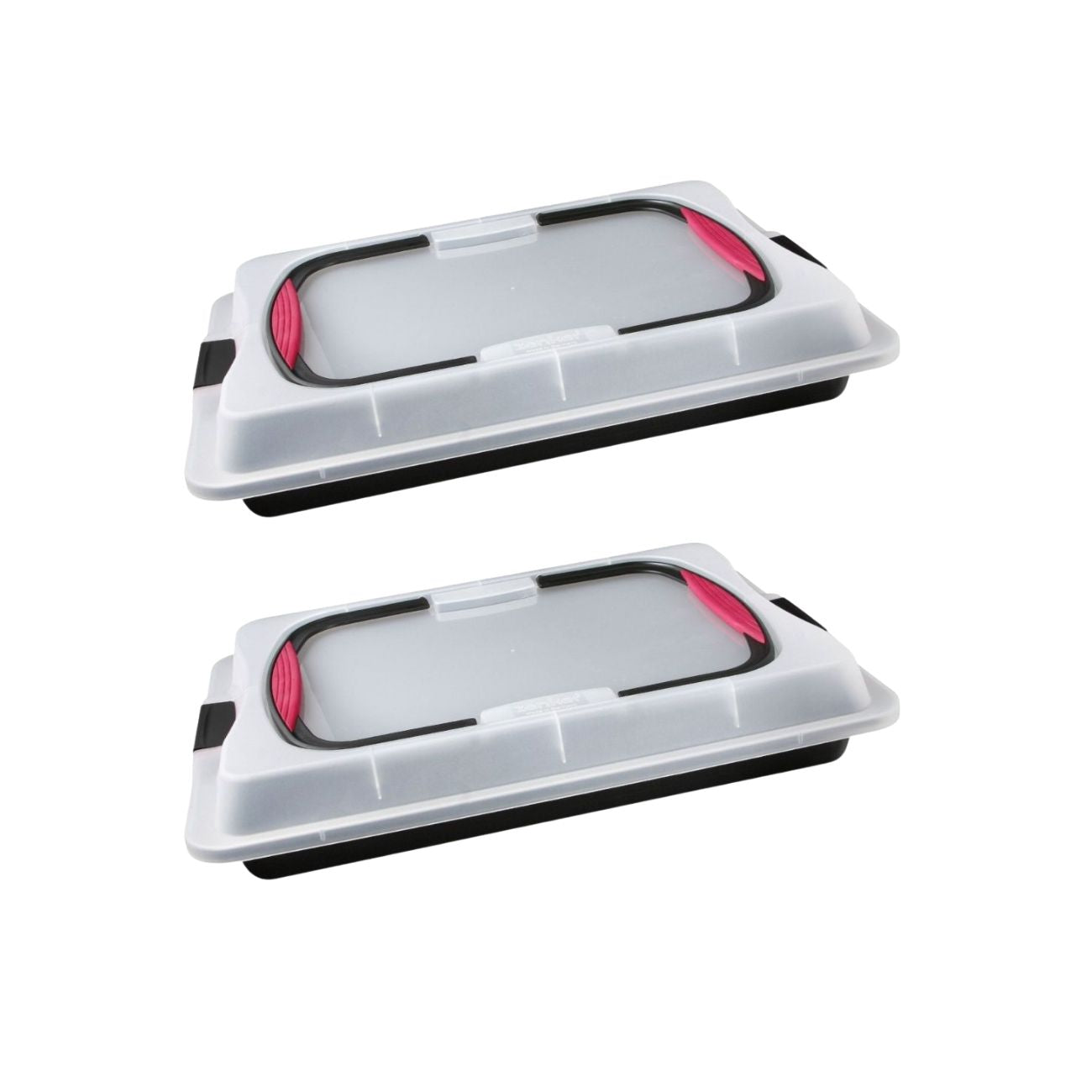 Zenker - Ensemble De 2 Plaques De Cuisson 42 X 29 Cm Avec Couvercle Zenker Special To Go - Noir