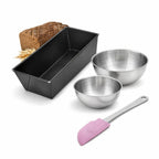 Zenker - Set De 4 Ustensiles De Pâtisserie Moule À Gâteaux 2 Bols Et Spatule Pâtisserie Collection Zenker Pure - Noir