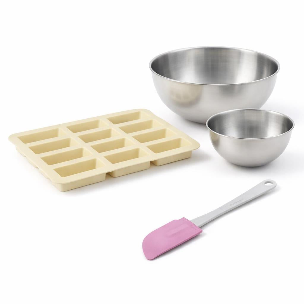 Zenker - Set De 4 Ustensiles De Pâtisserie Moule À Gâteaux Bol Et Spatule Zenker Sweet Sensation - Beige|Lila|Inox