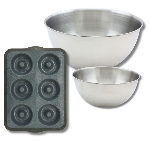 Zenker - Set De 4 Ustensiles De Pâtisserie Moule À Gâteaux Bol Et Spatule Silicone Fibre De Verre Silicone Fibre De Verre Zenker Silicone Fibre De Verre - Noir|Gris