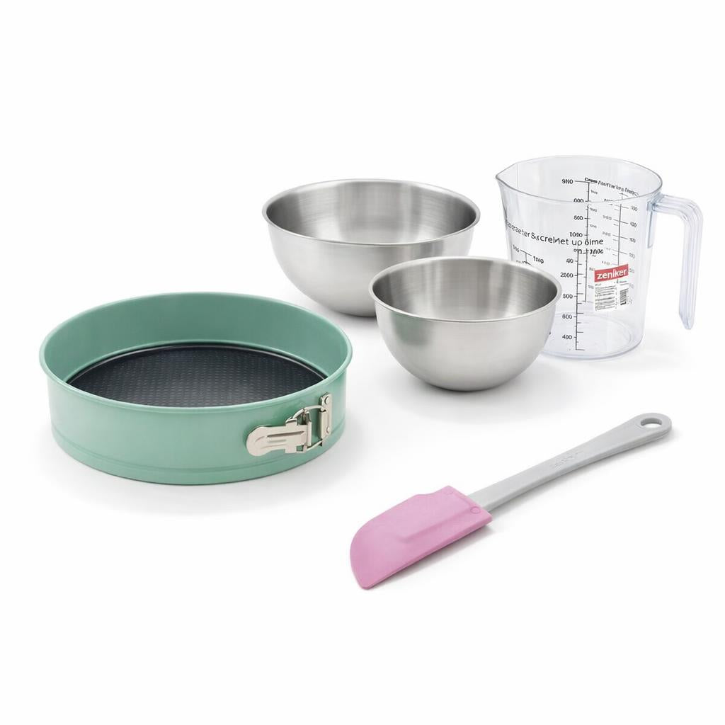 Zenker - Set De 5 Ustensiles De Pâtisserie Moule À Gâteaux Bol Spatule Pâtisserie Et Verre Doseur Divers Divers Zenker Divers - Vert|Noir