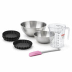 Zenker - Set De 10 Ustensiles De Pâtisserie Avec 6 Moules À Gâteaux 2 Bols Spatule Et Verre Doseur Black Metallic Black Mettallic Zenker Black Mettallic - Noir