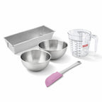 Zenker - Set De 5 Ustensiles De Pâtisserie Moule À Gâteaux Bols Spatule Et Verre Doseur Zenker Silver - Gris