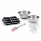 Zenker - Set Pâtisserie Avec Moule À 6 Financiers Silicone, 2 Bols À Mixer, Verre Mesureur Et Spatule Zenker - Noir|Gris
