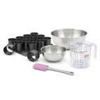 Zenker - Set À Pâtisserie 1 Plaque De 12 Mini-Moules 2 Bols À Mixer 1 Verre Mesureur Et 1 Spatule Zenker Black Metallic - Noir