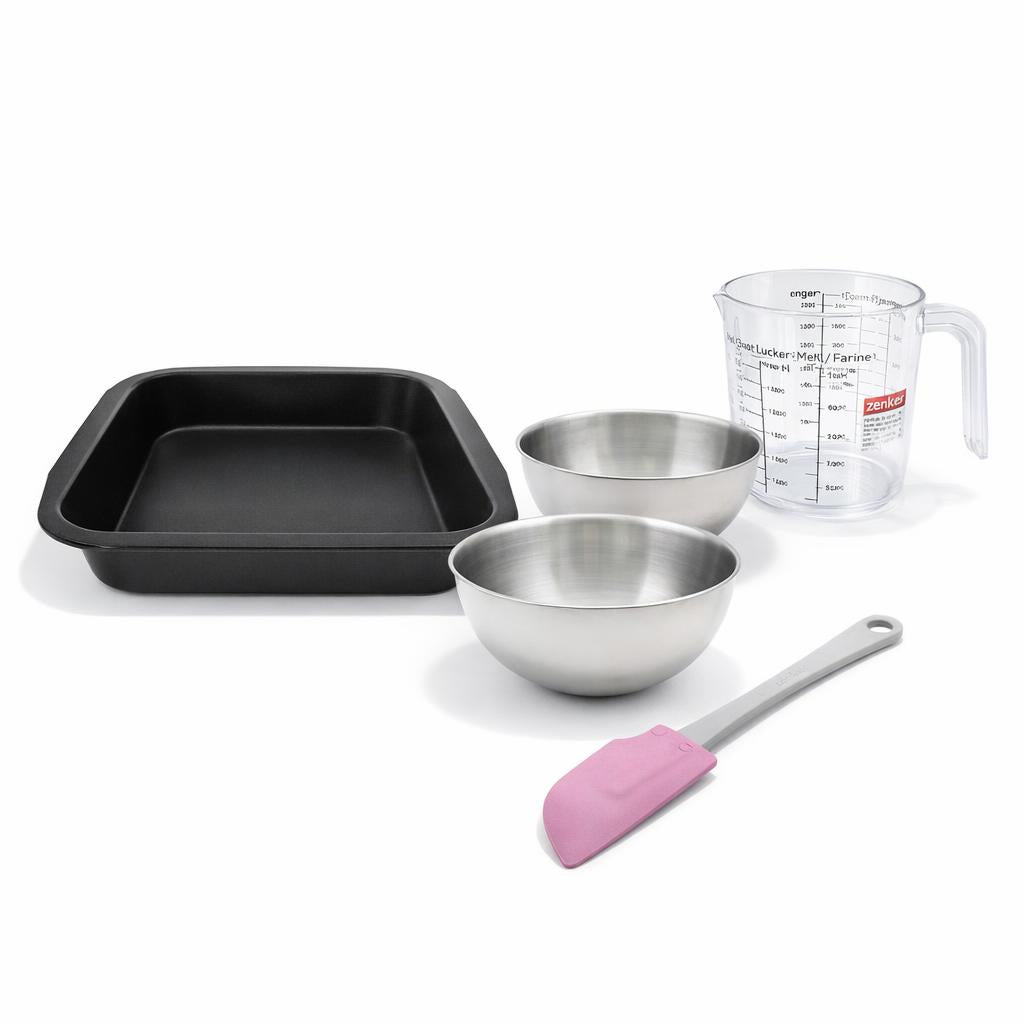 Zenker - Set De 5 Ustensiles De Pâtisserie Moule À Gâteaux Bol Spatule Pâtisserie Et Verre Doseur Spécial Créative Spécial Créative Zenker Spécial Créative - Noir