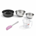 Zenker - Set De 5 Ustensiles De Pâtisserie Moule À Gâteaux Bols Spatule Verre Doseur Black Mettallic Black Mettallic Zenker Black Mettallic - Noir