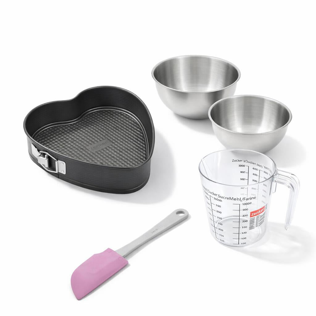 Zenker - Set De 5 Ustensiles De Pâtisserie Moule À Gâteaux Bol Spatule Pâtisserie Et Verre Doseur Spécial Créative Spécial Créative Zenker Spécial Créative - Noir