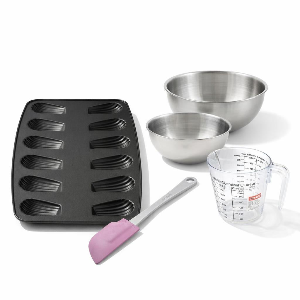 Zenker - Set De 5 Ustensiles De Pâtisserie Moule À Gâteaux 2 Bols Spatule Pâtisserie Et Verre Doseur Spécial Crountries Spécial Crountries Zenker Spécial Crountries - Noir